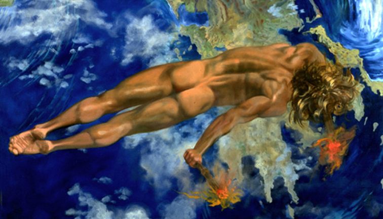 Prometheus Stealing Fire by Andre Durand